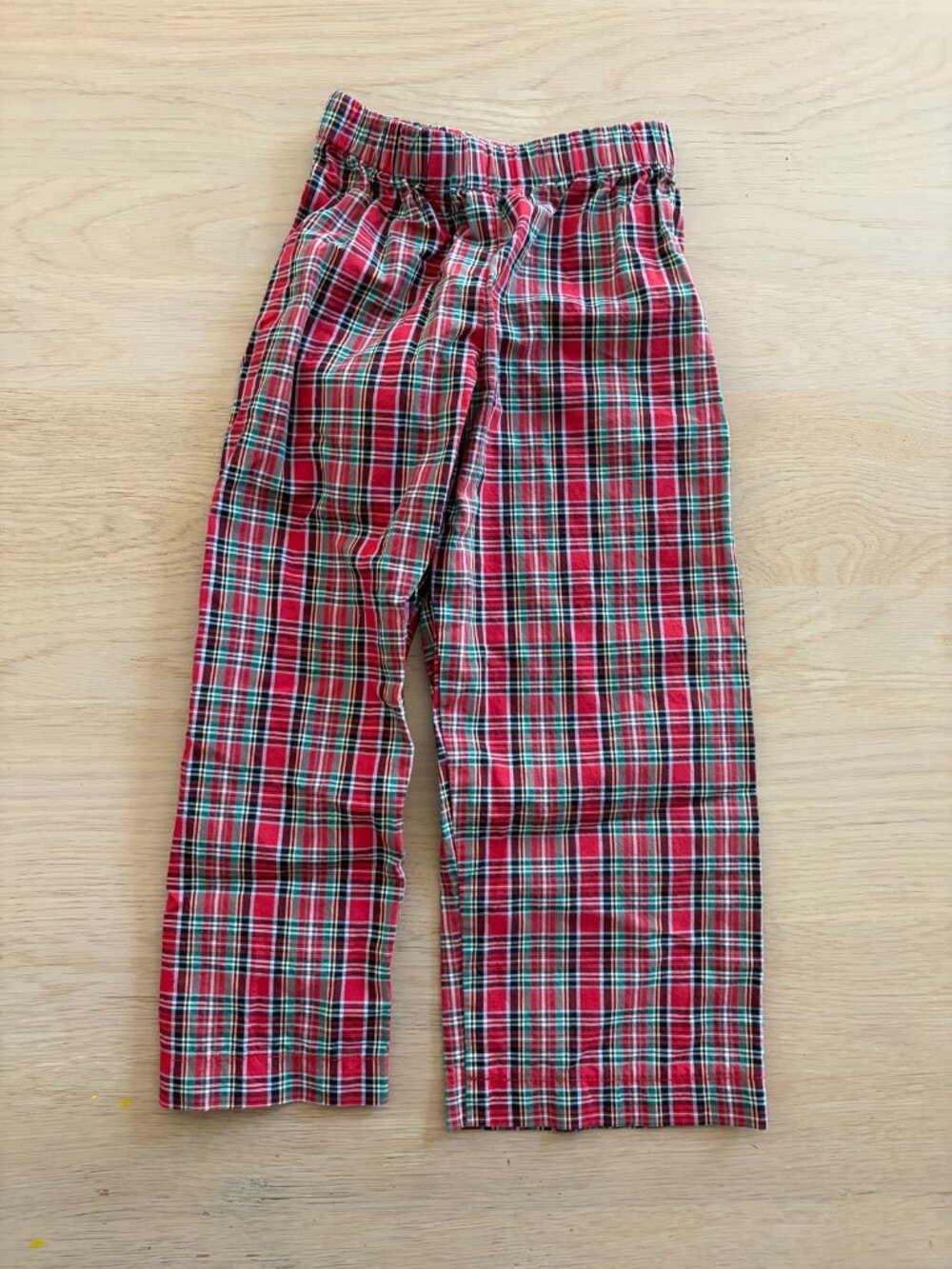 Hannah Kate Red Plaid Pants Size 4 Christmas Plaid Elastic Waist